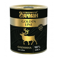 Четвероногий Гурман Golden консервы для собак натуральная оленина