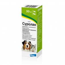 Ушные капли Суролан для кошек и собак, 30 мл