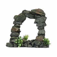 AQUA DELLA Декорация для аквариума "Арка каменная", серая, 27х13x25см