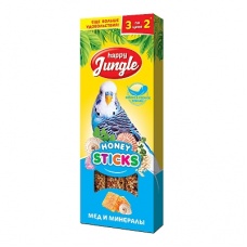 Happy Jungle Палочки для птиц при линьке мед и минералы 3 шт