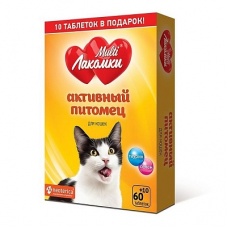 МультиЛакомки витаминиз. лакомство для кошек Активный питомец 70 таб