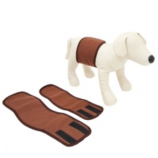 Пояс для кобелей многораз. впитывающий (коричневый) OSSO Comfort р. XXS 20-24 х 8см
