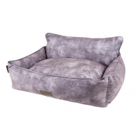 SCRUFFS Лежак для собак с бортиками "Kensington", экозамша, серый, 90x70x24см