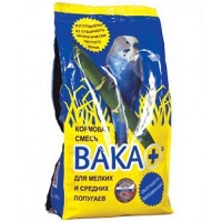ВАКА Плюс Корм для мелких и средних попугаев, 500г (пакет) 75060