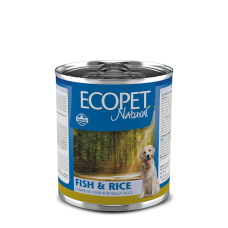 ECOPET NATURAL влажный корм для собак рыба с рисом, 300 г