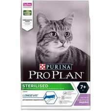 Pro Plan сухой корм для стерилизованных кошек старше 7 лет индейка