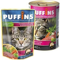 Puffins пауч для кошек Ягненок в желе